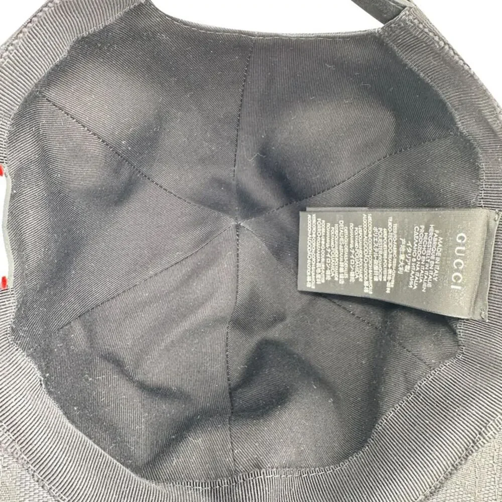 Gucci GG Monogram Web Baseball Cap in Black Canvas